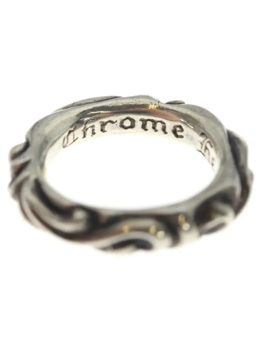 Chrome Hearts Scrl Band Scroll Ring Silver